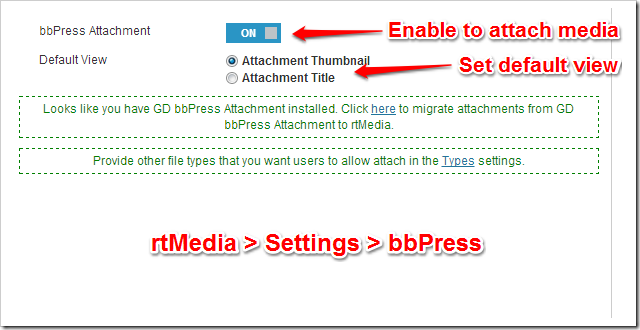 rtMedia-PRO bbPress Settings