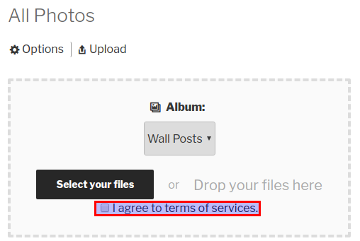 Upload Terms in Media Uploader