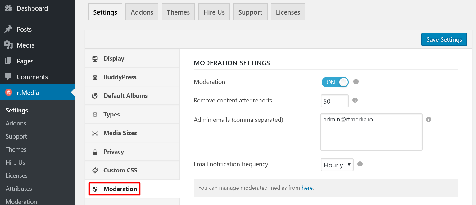 rtmedia moderation