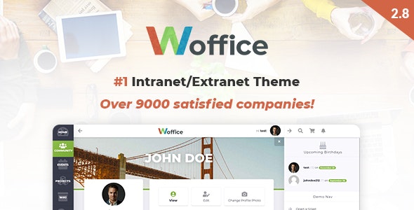 Woffice - Ultimate WordPress Intranet/Extranet BuddyPress community theme