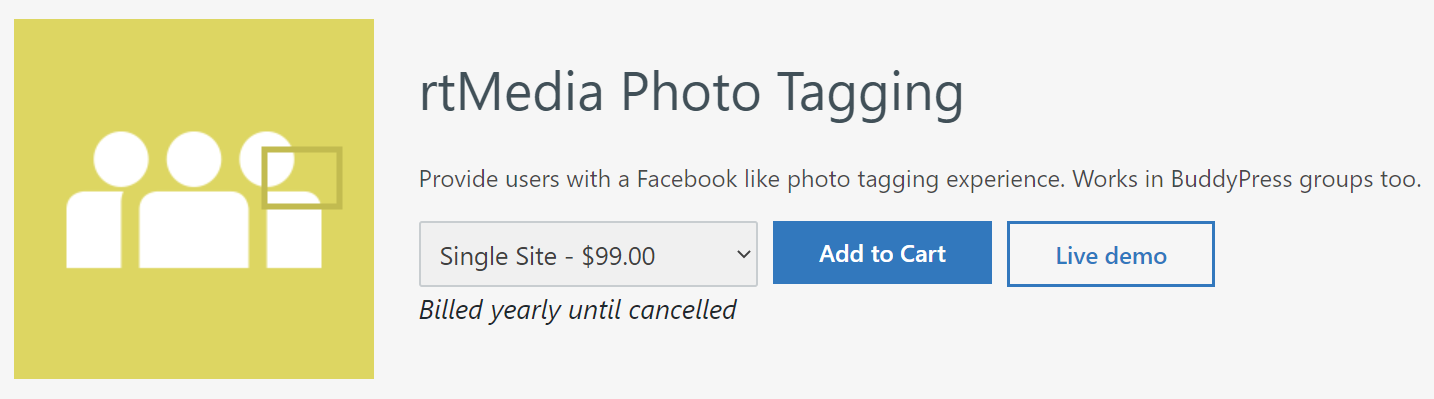 rtmedia buddypress photo tagging addon